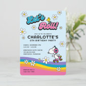 Snoopy & Woodstock - Groovy Roller Schaats Verjaar Kaart (Staand voorkant)