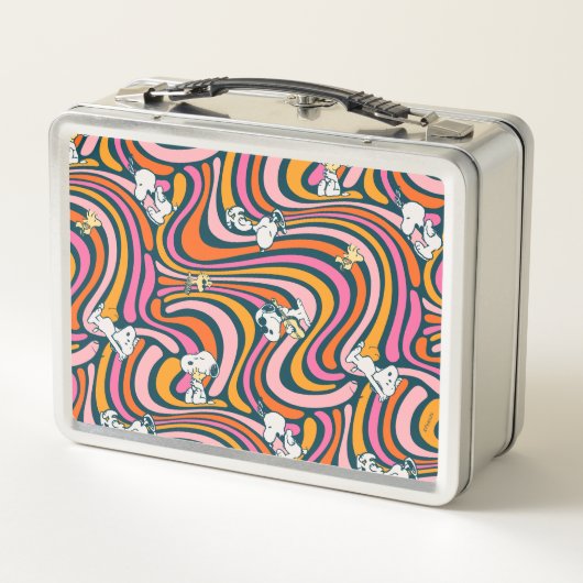 Snoopy & Woodstock Groovy Vibes Paarse Patroon (Achterkant)