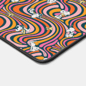 Snoopy & Woodstock Groovy Vibes Paarse Patroon Bureaumat (Hoek)