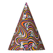 Snoopy & Woodstock Groovy Vibes Paarse Patroon Feesthoedjes (Achterkant)