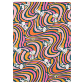 Snoopy & Woodstock Groovy Vibes Paarse Patroon Klembord (Achterkant)