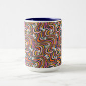 Snoopy & Woodstock Groovy Vibes Paarse Patroon Mok (Midden)