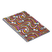 Snoopy & Woodstock Groovy Vibes Paarse Patroon Notitieboek (Rechterzijde)