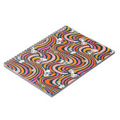 Snoopy & Woodstock Groovy Vibes Paarse Patroon Notitieboek (Linkerzijde)