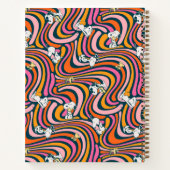 Snoopy & Woodstock Groovy Vibes Paarse Patroon Notitieboek (Achterkant)