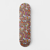 Snoopy & Woodstock Groovy Vibes Paarse Patroon Persoonlijk Skateboard (Voorkant)