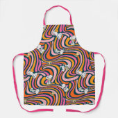 Snoopy & Woodstock Groovy Vibes Paarse Patroon Schort (Voorkant)