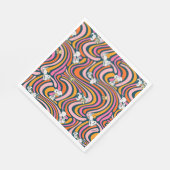 Snoopy & Woodstock Groovy Vibes Paarse Patroon Servet (Hoek)