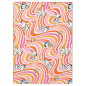 Snoopy & Woodstock Groovy Vibes Sinaasappel Patter Klembord (Achterkant)