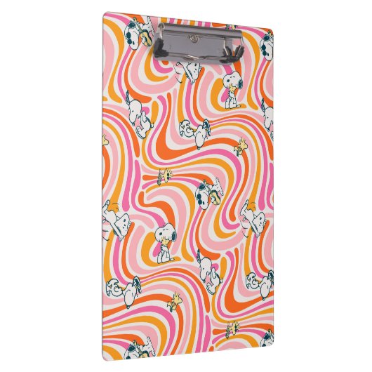 Snoopy & Woodstock Groovy Vibes Sinaasappel Patter Klembord (Rechts)