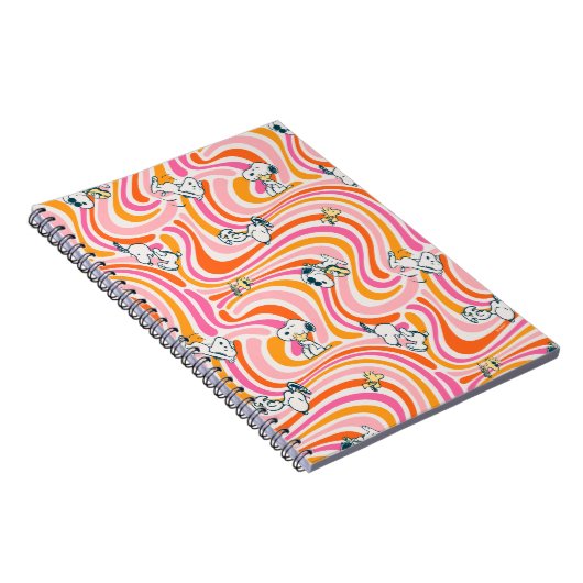 Snoopy & Woodstock Groovy Vibes Sinaasappel Patter Notitieboek (Rechterzijde)