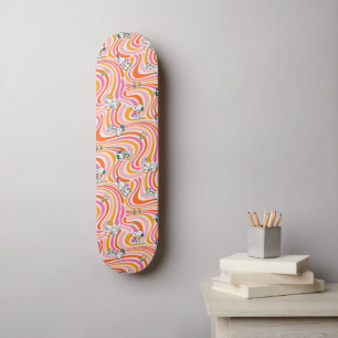 Snoopy & Woodstock Groovy Vibes Sinaasappel Patter Persoonlijk Skateboard