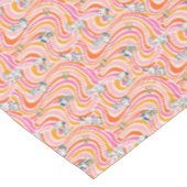 Snoopy & Woodstock Groovy Vibes Sinaasappel Patter Tafelkleed (Gekanteld)