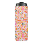 Snoopy & Woodstock Groovy Vibes Sinaasappel Patter Thermosbeker (Voorkant)