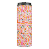 Snoopy & Woodstock Groovy Vibes Sinaasappel Patter Thermosbeker (Achterkant)