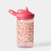 Snoopy & Woodstock Groovy Vibes Sinaasappel Patter Waterfles (Rechts)