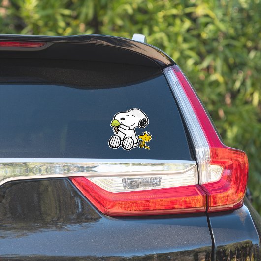 Snoopy & Woodstock Ijsjes Sticker (Auto Zijkant)