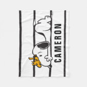Snoopy & Woodstock | | Jouw namen toevoegen Fleece Deken (Voorkant)
