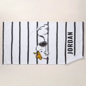 Snoopy & Woodstock | Jouw namen toevoegen Strandlaken (Voorkant)