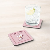 Snoopy & Woodstock - Liefde is Snuggles en Cuddles Bier Onderzetter (Rechterzijde)