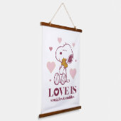 Snoopy & Woodstock - Liefde is Snuggles en Cuddles Hangend Wandkleed (Gebogen)