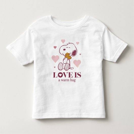 Snoopy & Woodstock - Liefde is Snuggles en Cuddles Kinder Shirts (Voorkant)