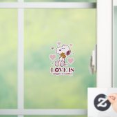 Snoopy & Woodstock - Liefde is Snuggles en Cuddles Raamsticker (Huis)