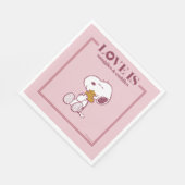 Snoopy & Woodstock - Liefde is Snuggles en Cuddles Servet (Hoek)