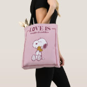 Snoopy & Woodstock - Liefde is Snuggles en Cuddles Tote Bag (Dichtbij)