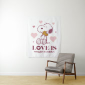 Snoopy & Woodstock - Liefde is Snuggles en Cuddles Wandkleed (In situ)