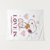 Snoopy & Woodstock - Liefde is Snuggles en Cuddles Wandkleed (Voorkant (horizontaal))