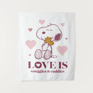 Snoopy & Woodstock - Liefde is Snuggles en Cuddles Wandkleed