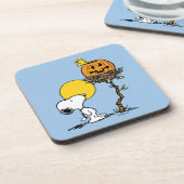 Snoopy & Woodstock Nest met Jack O' Lantern Bier Onderzetter (Linkerzijde)