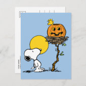 Snoopy & Woodstock Nest met Jack O' Lantern Briefkaart (Voorkant / Achterkant)