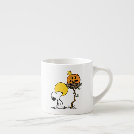 Snoopy & Woodstock Nest met Jack O' Lantern Espresso Kop (Rechts)