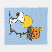 Snoopy & Woodstock Nest met Jack O' Lantern Fleece Deken (Voorkant (Horizontaal))