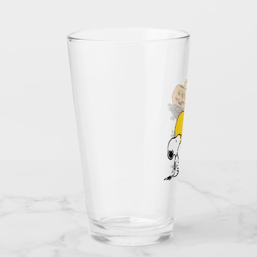 Snoopy & Woodstock Nest met Jack O' Lantern Glas (Rechts)