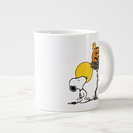 Snoopy & Woodstock Nest met Jack O' Lantern Grote Koffiekop (Voorkant rechts)