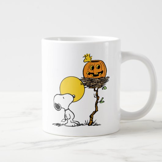 Snoopy & Woodstock Nest met Jack O' Lantern Grote Koffiekop (Rechts)