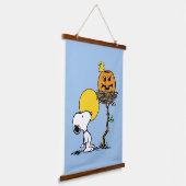 Snoopy & Woodstock Nest met Jack O' Lantern Hangend Wandkleed (Gebogen)