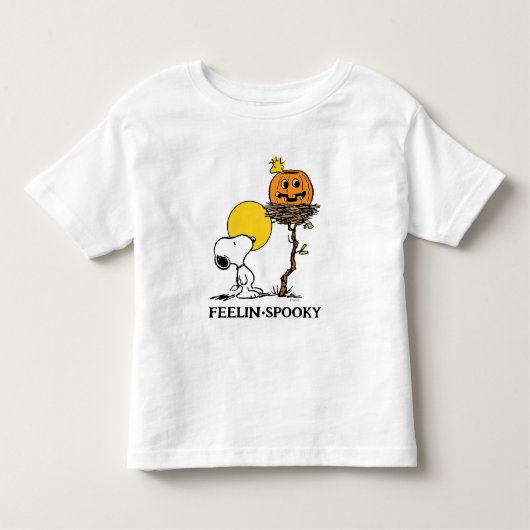 Snoopy & Woodstock Nest met Jack O' Lantern Kinder Shirts (Voorkant)