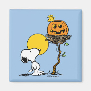 Snoopy & Woodstock Nest met Jack O' Lantern Magneet