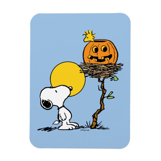 Snoopy & Woodstock Nest met Jack O' Lantern Magneet (Verticaal)