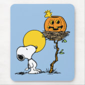 Snoopy & Woodstock Nest met Jack O' Lantern Muismat (Voorkant)