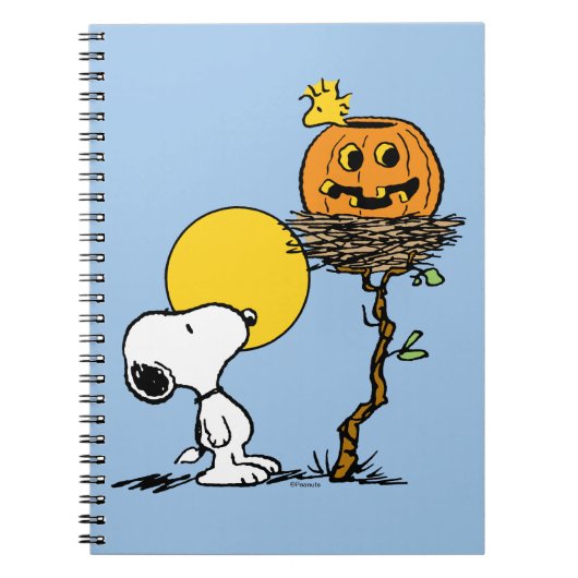 Snoopy & Woodstock Nest met Jack O' Lantern Notitieboek (Voorkant)