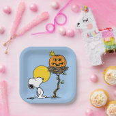 Snoopy & Woodstock Nest met Jack O' Lantern Papieren Bordje (Feest)