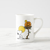 Snoopy & Woodstock Nest met Jack O' Lantern Porselein Kop (Rechts)