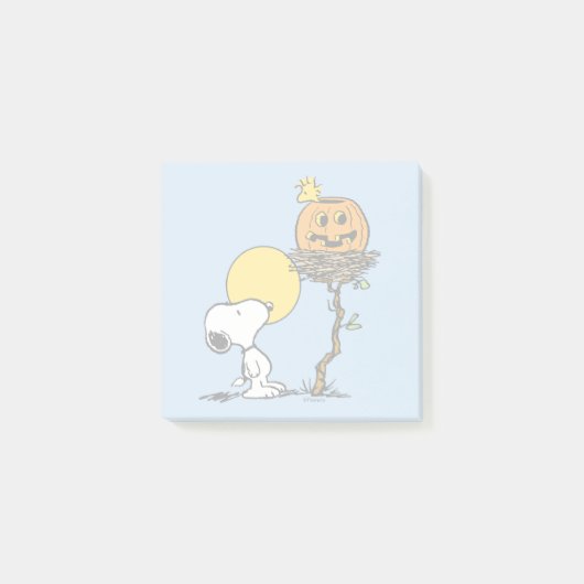 Snoopy & Woodstock Nest met Jack O' Lantern Post-it® Notes (Voorkant)