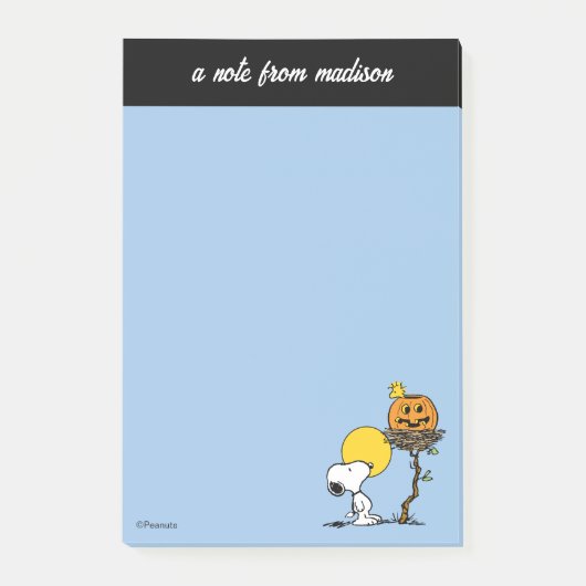 Snoopy & Woodstock Nest met Jack O' Lantern Post-it® Notes (Voorkant)