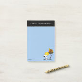 Snoopy & Woodstock Nest met Jack O' Lantern Post-it® Notes (Op bureau)